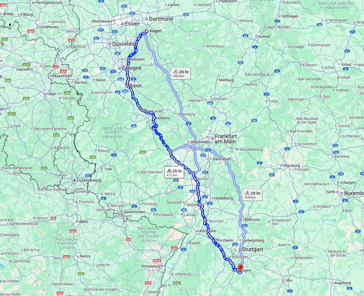 Anreise von Hagen Zu Reutlingen Über 