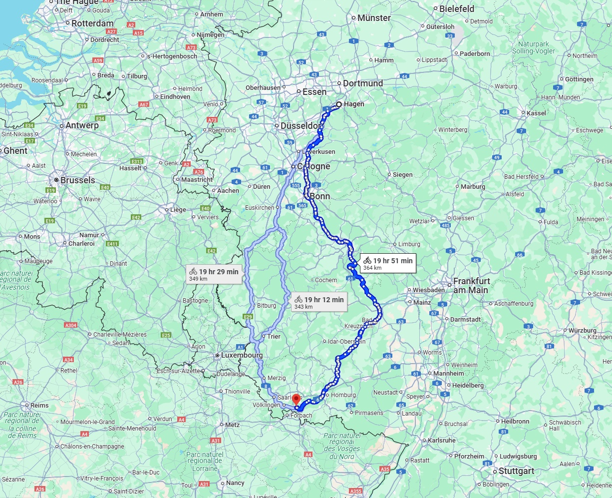 Anreise von Hagen Zu Saarbrücken Über 