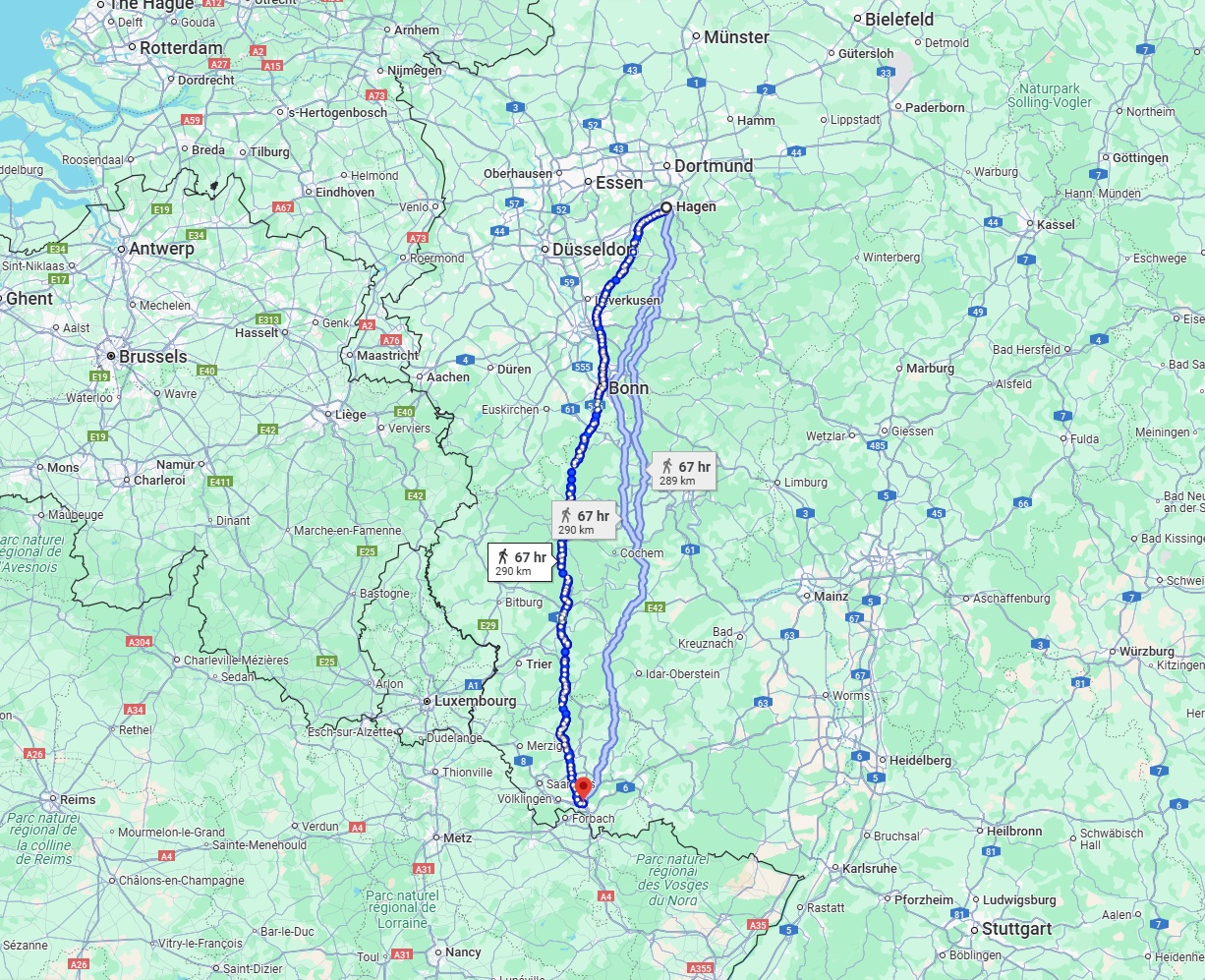 Anreise von Hagen Zu Saarbrücken Über 