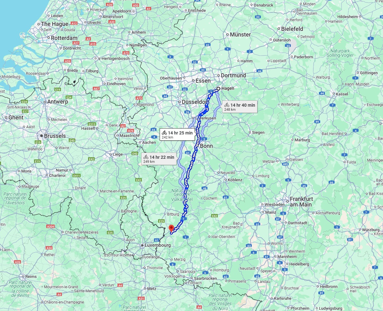 Anreise von Hagen Zu Trier Über 