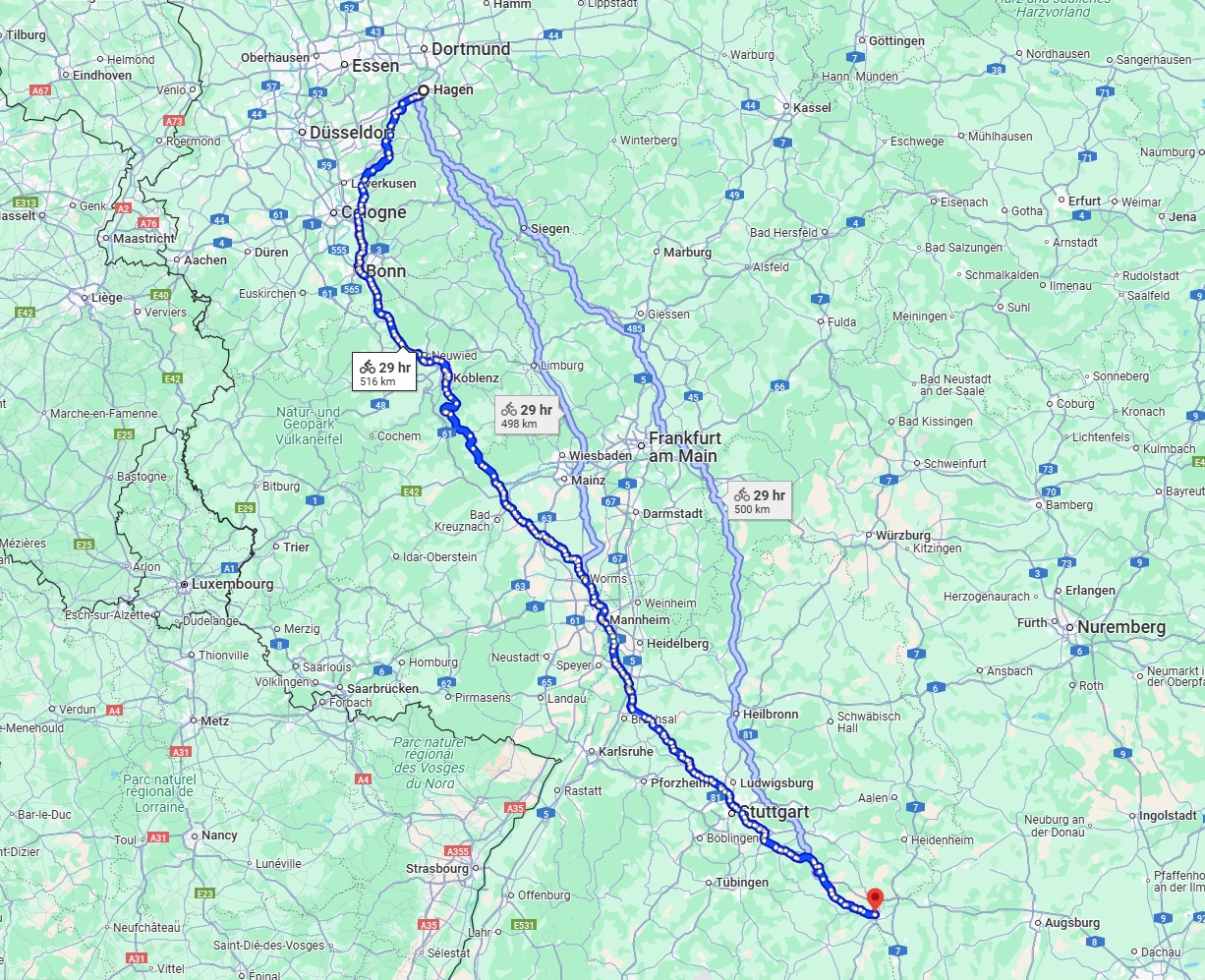 Anreise von Hagen Zu Ulm Über 