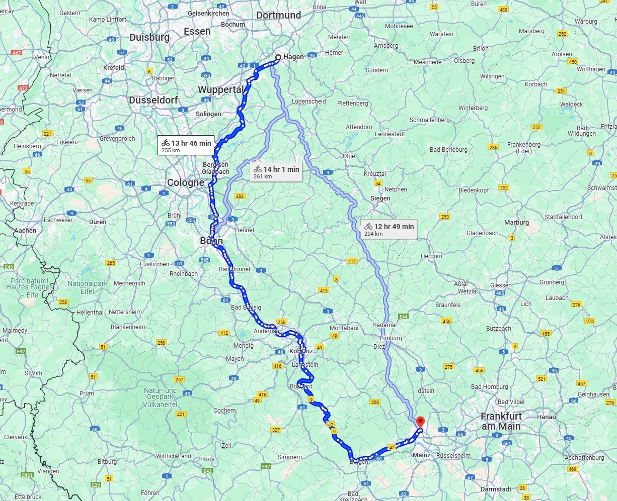 Anreise von Hagen Zu Wiesbaden Über 