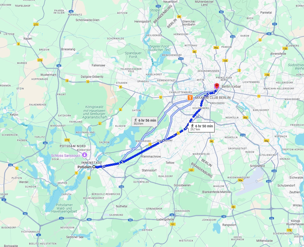 Anreise von Potsdam Zu Berlin Über 