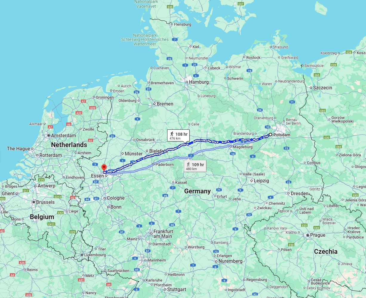Anreise von Potsdam Zu Bottrop Über 