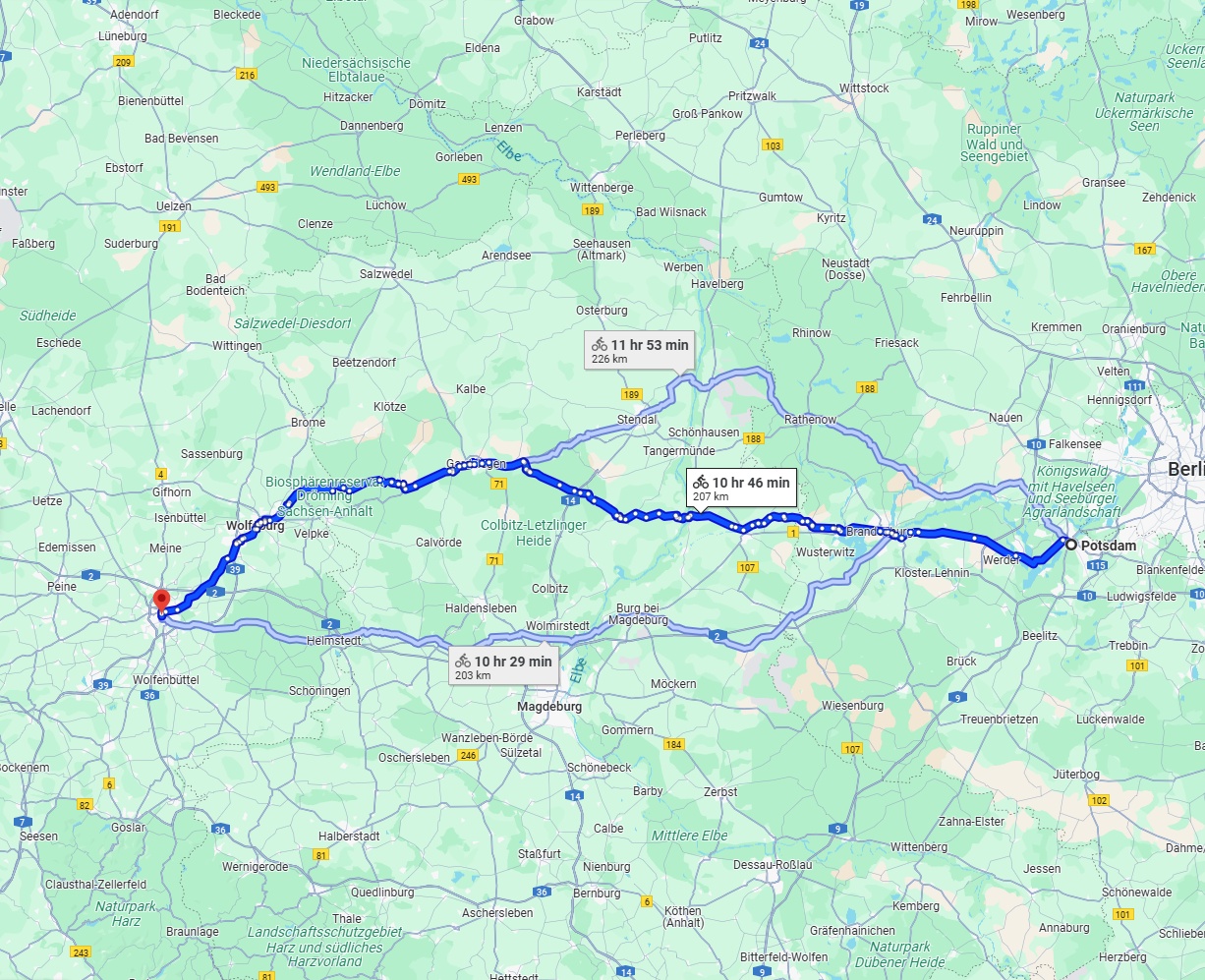 Anreise von Potsdam Zu Braunschweig Über 