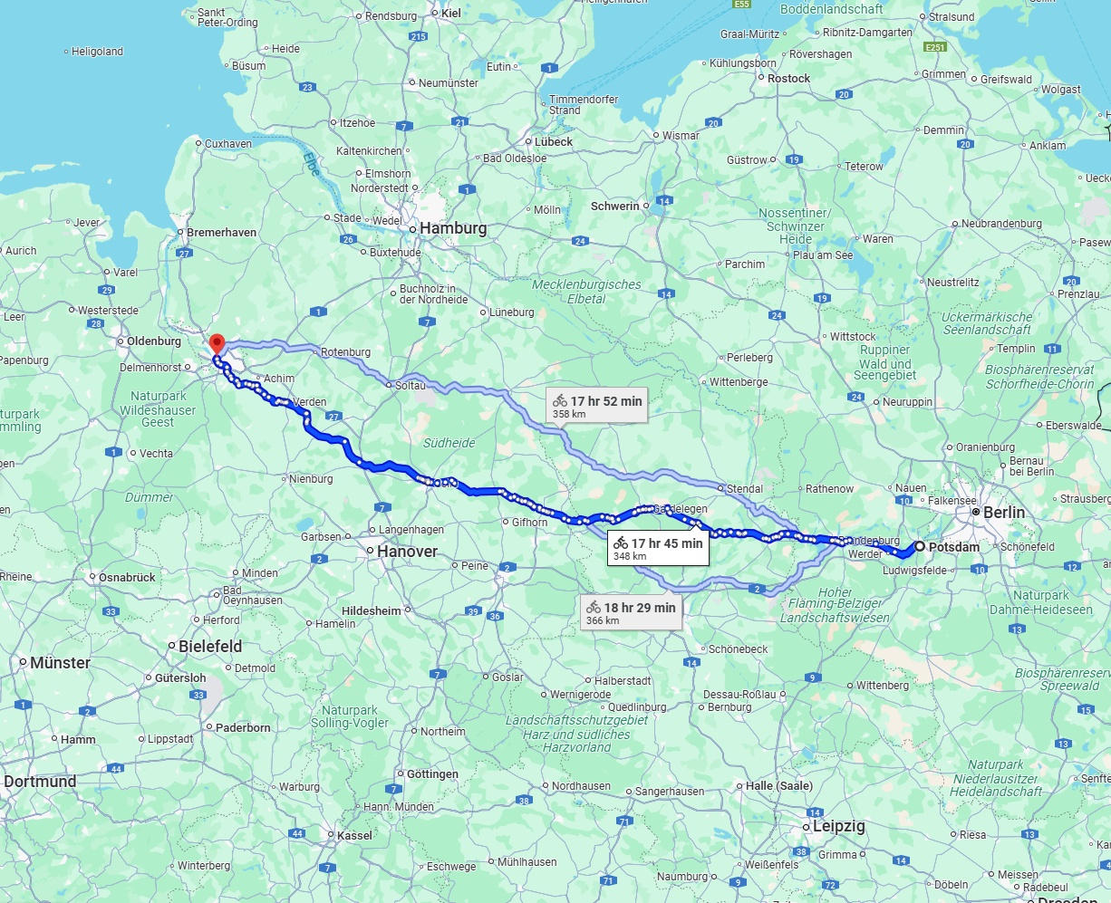 Anreise von Potsdam Zu Bremen Über 