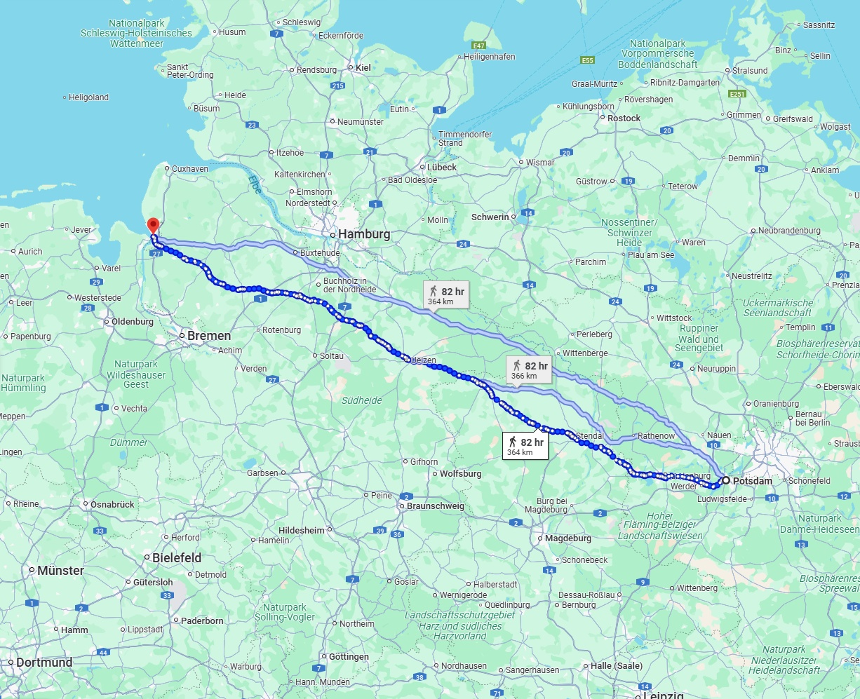 Anreise von Potsdam Zu Bremerhaven Über 