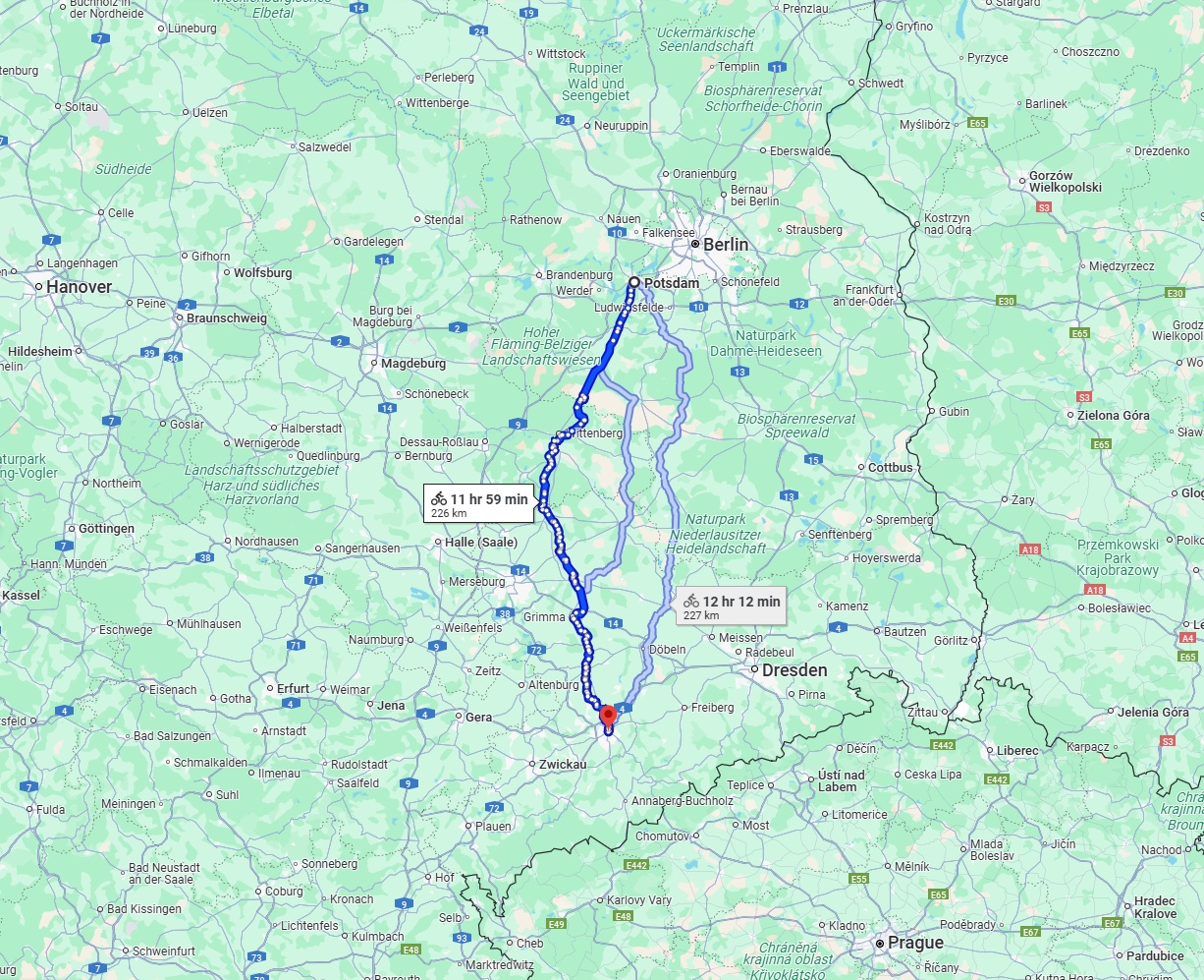 Anreise von Potsdam Zu Chemnitz Über 