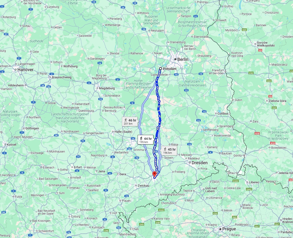 Anreise von Potsdam Zu Chemnitz Über 