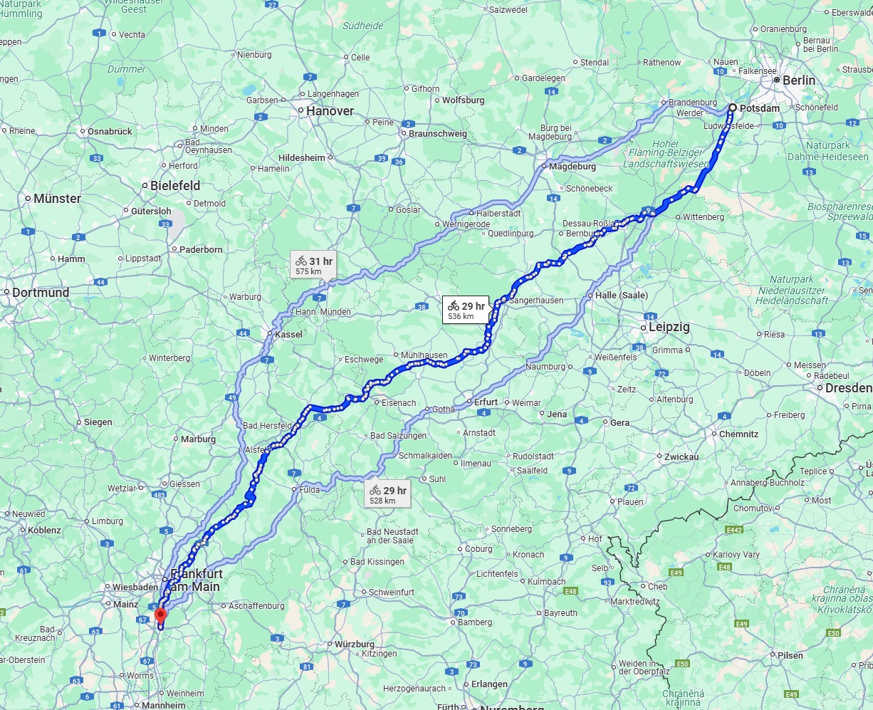 Anreise von Potsdam Zu Darmstadt Über 