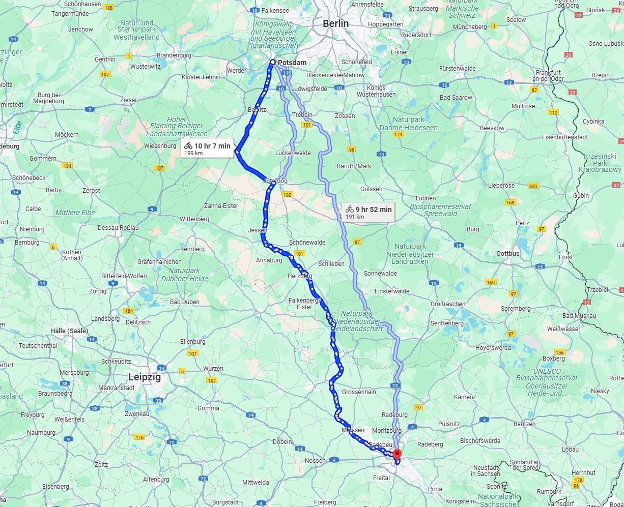 Anreise von Potsdam Zu Dresden Über 