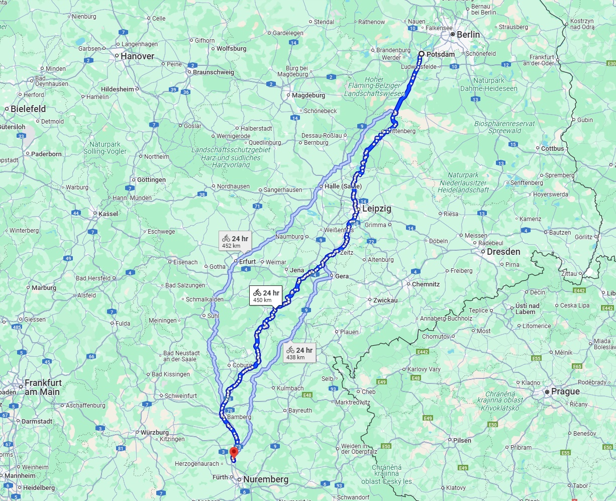 Anreise von Potsdam Zu Erlangen Über 