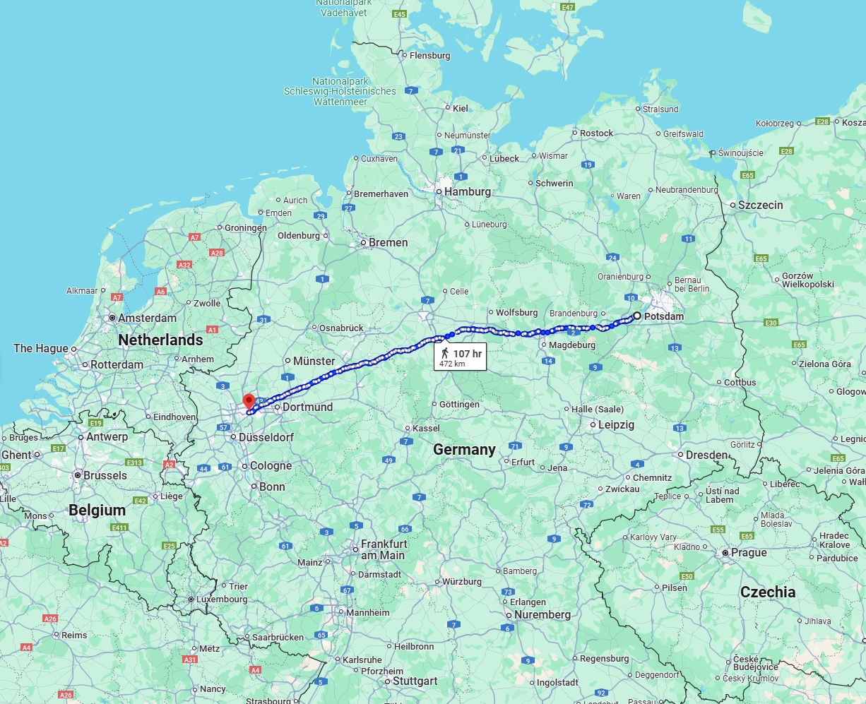 Anreise von Potsdam Zu Essen Über 