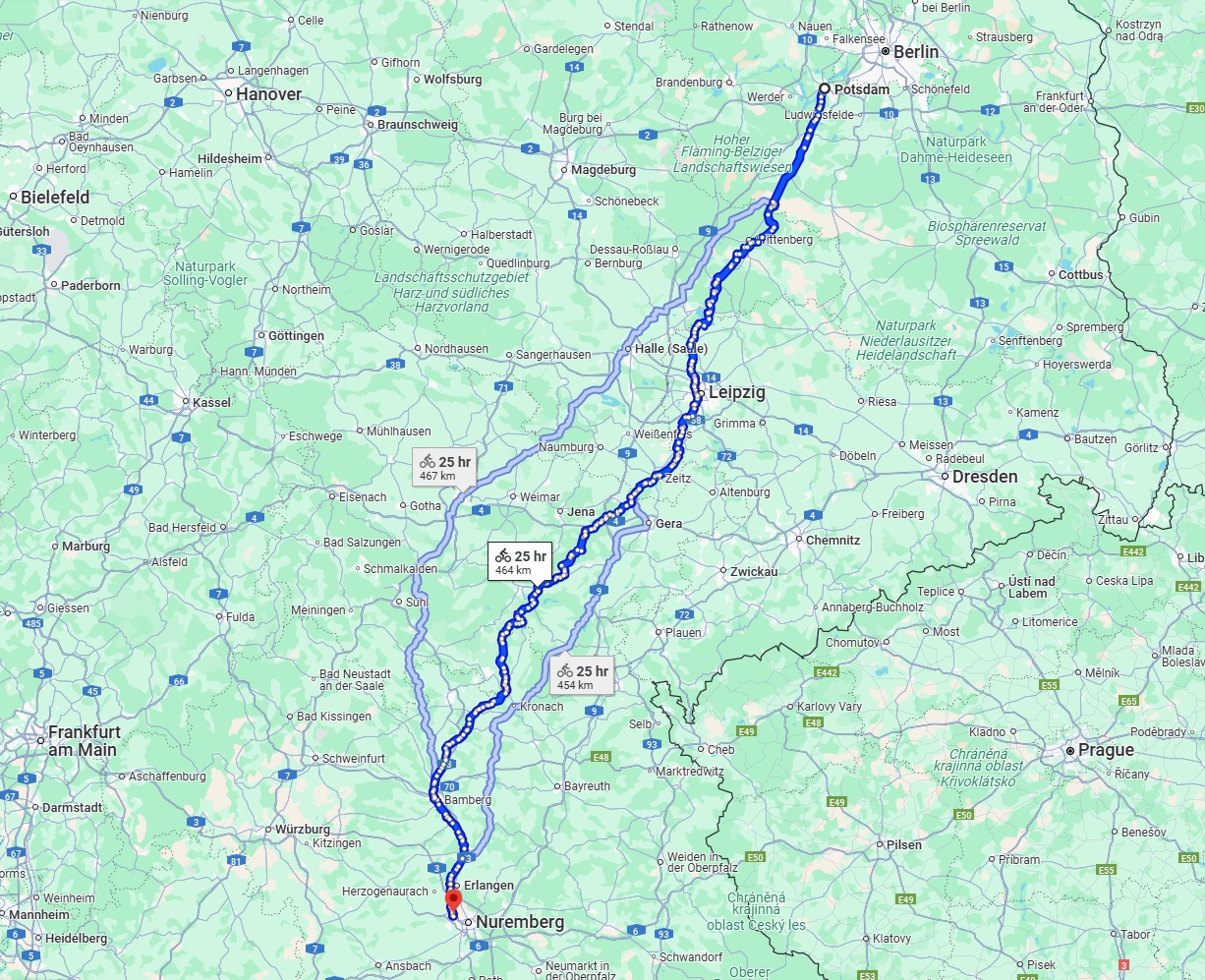 Anreise von Potsdam Zu Fürth Über 