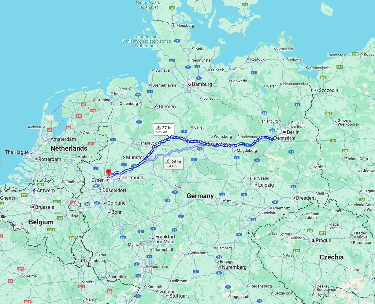 Anreise von Potsdam Zu Gelsenkirchen Über 