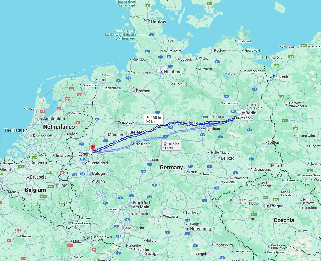 Anreise von Potsdam Zu Gelsenkirchen Über 