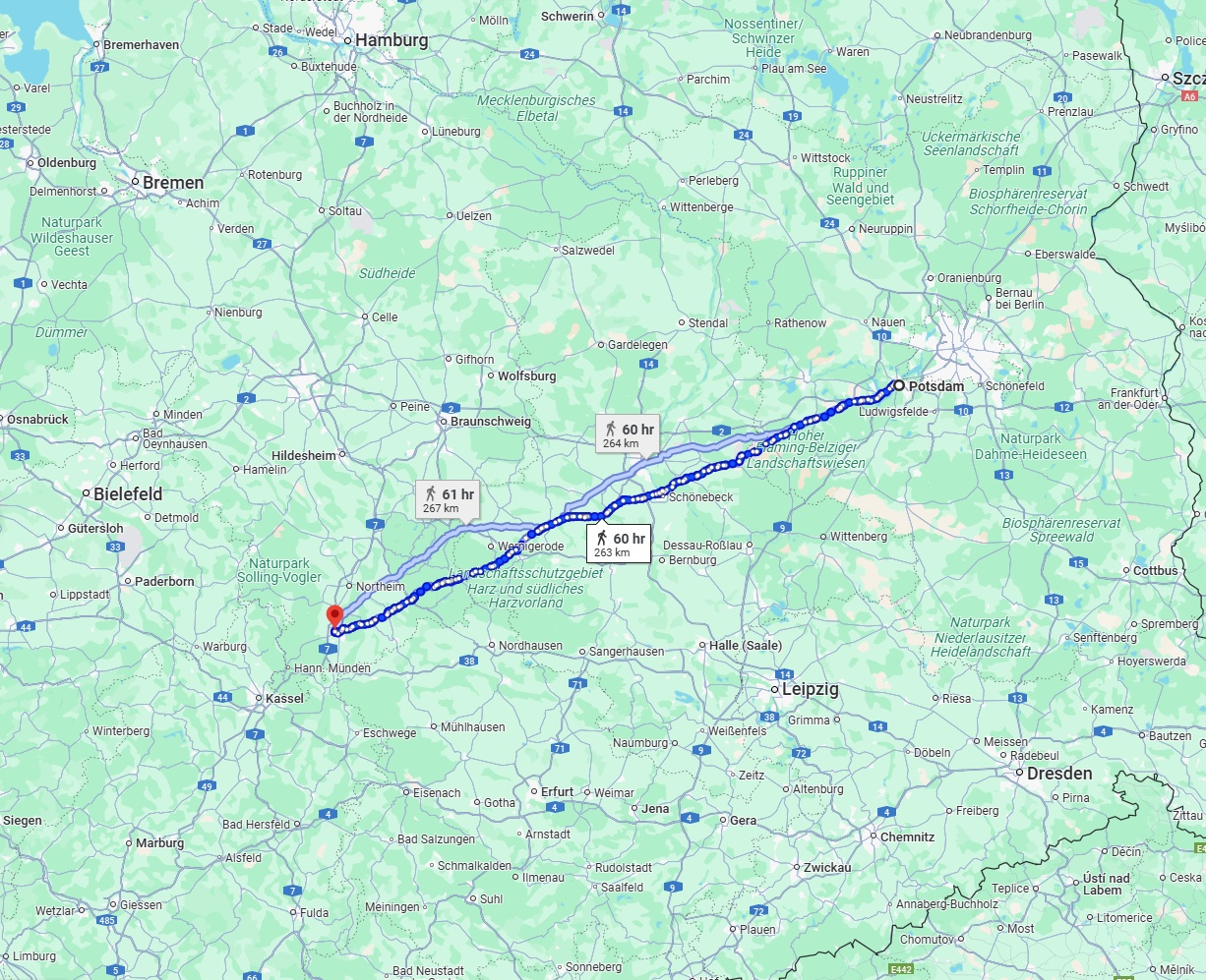 Anreise von Potsdam Zu Göttingen Über 