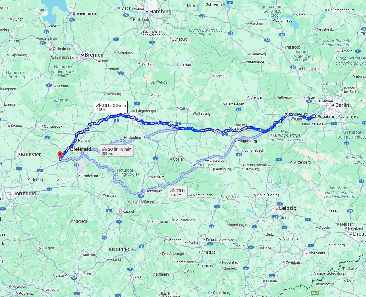 Anreise von Potsdam Zu Gütersloh Über 