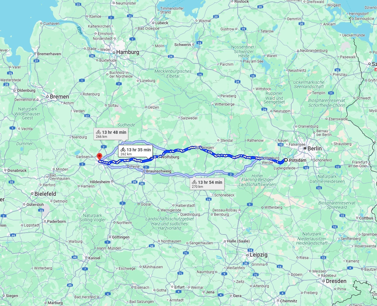 Anreise von Potsdam Zu Hannover Über 
