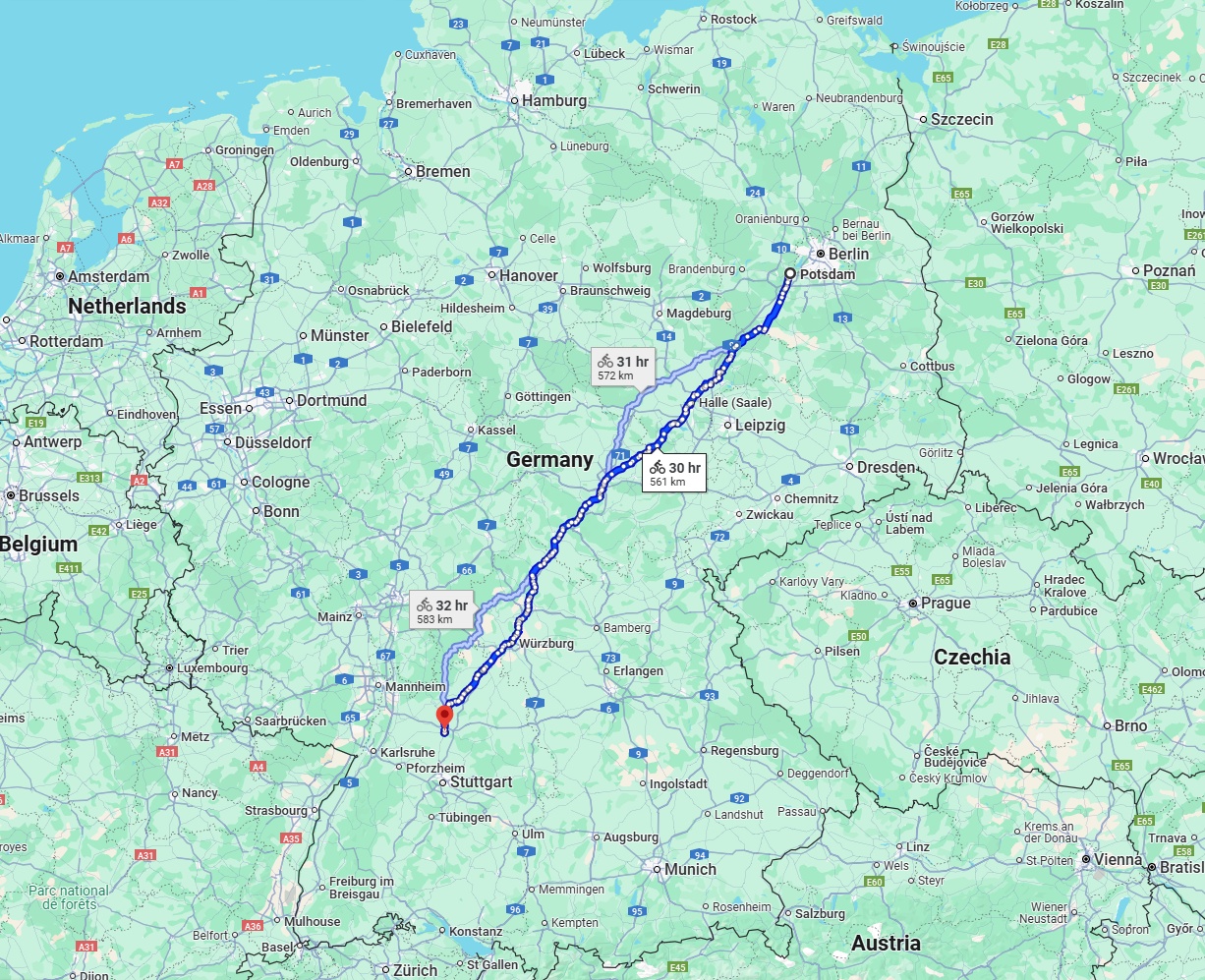 Anreise von Potsdam Zu Heilbronn Über 