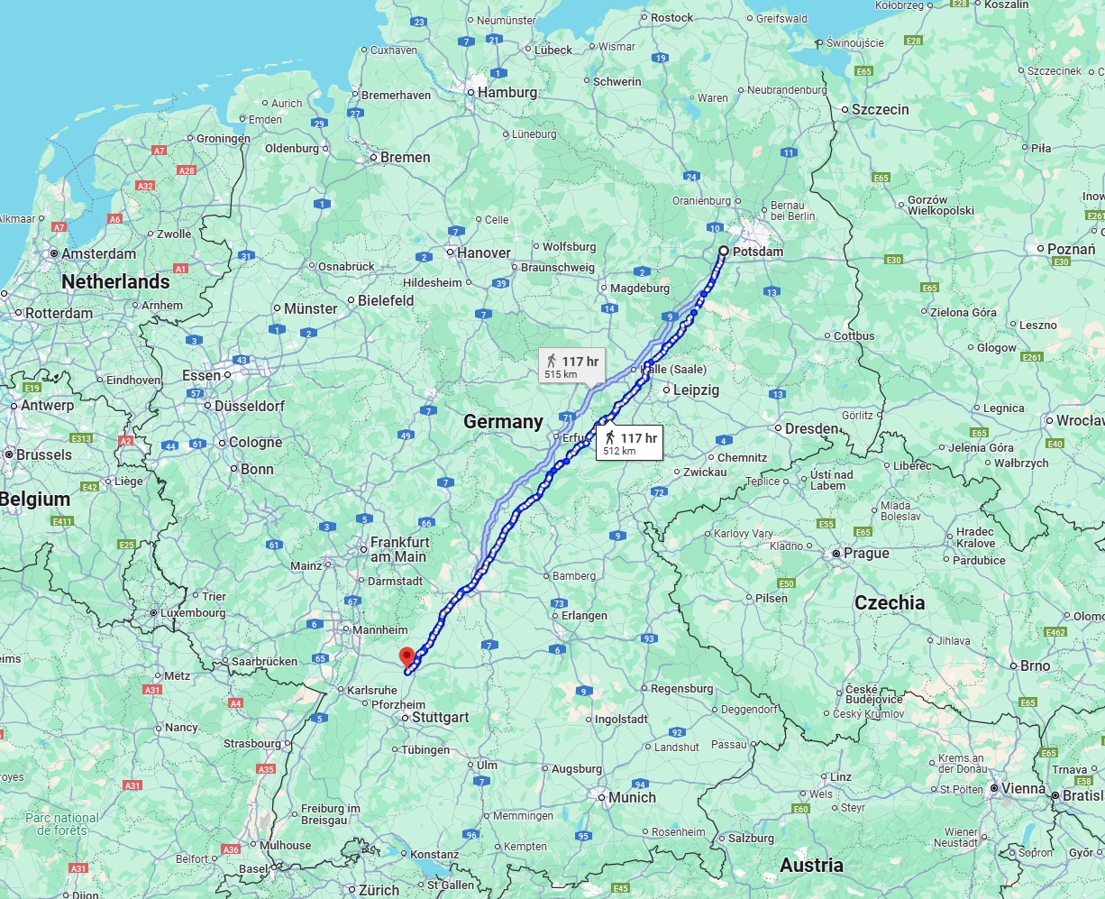 Anreise von Potsdam Zu Heilbronn Über 