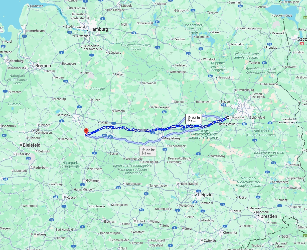 Anreise von Potsdam Zu Hildesheim Über 
