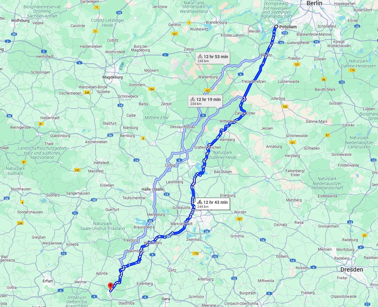 Anreise von Potsdam Zu Jena Über 