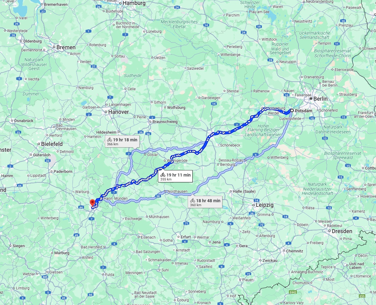 Anreise von Potsdam Zu Kassel Über 