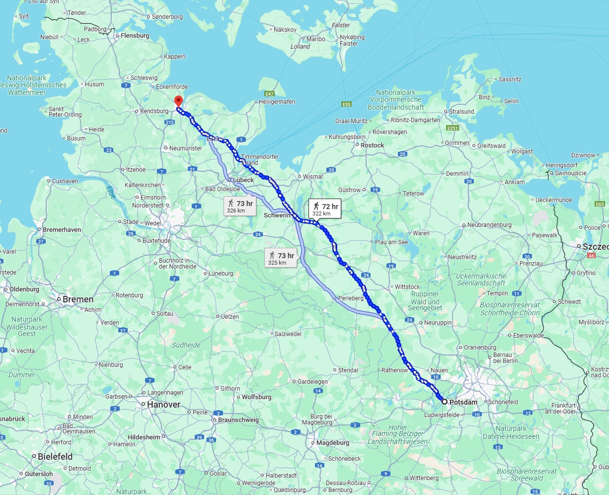Anreise von Potsdam Zu Kiel Über 