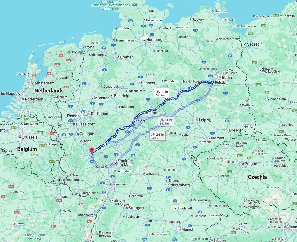 Anreise von Potsdam Zu Koblenz Über 