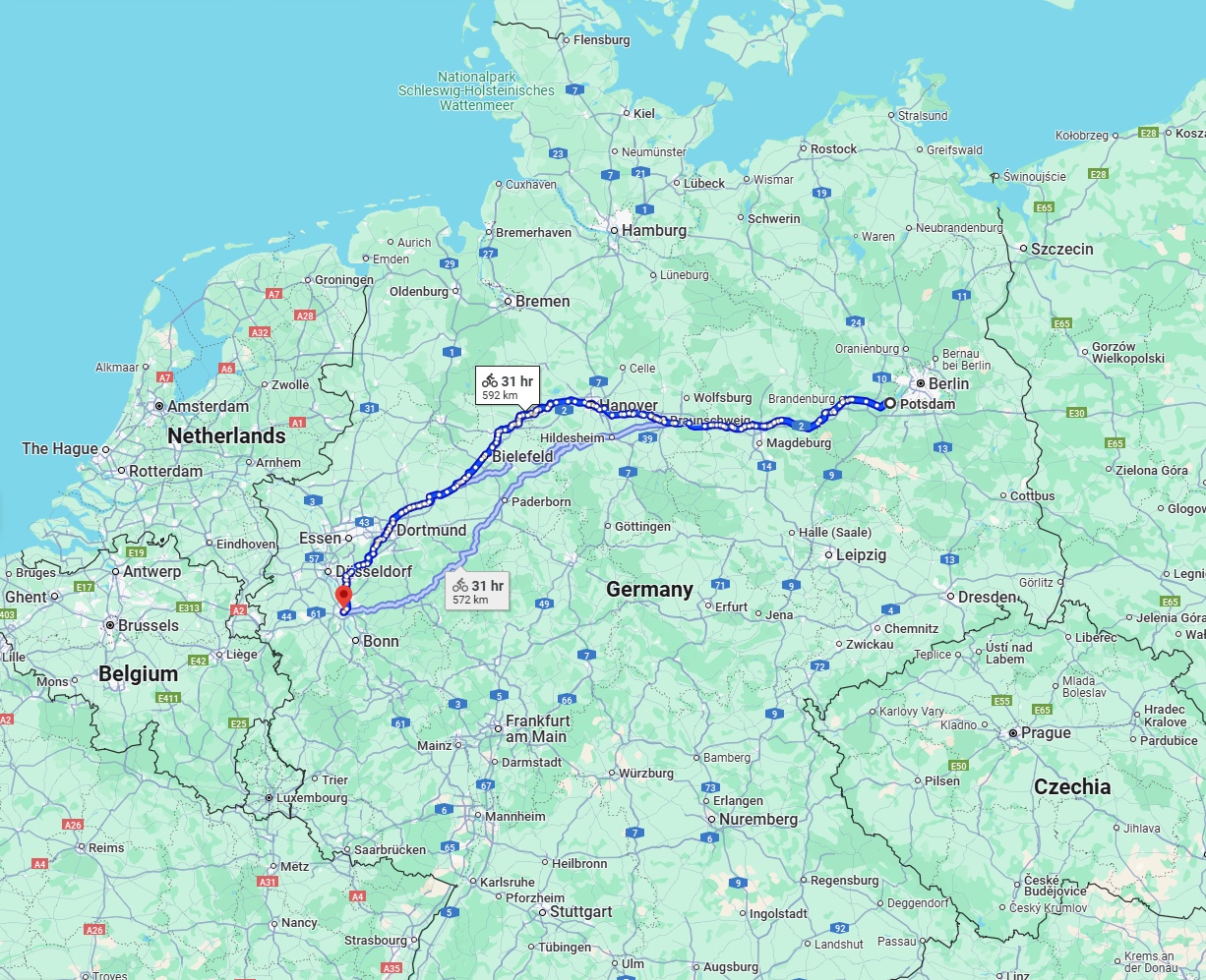 Anreise von Potsdam Zu Köln Über 