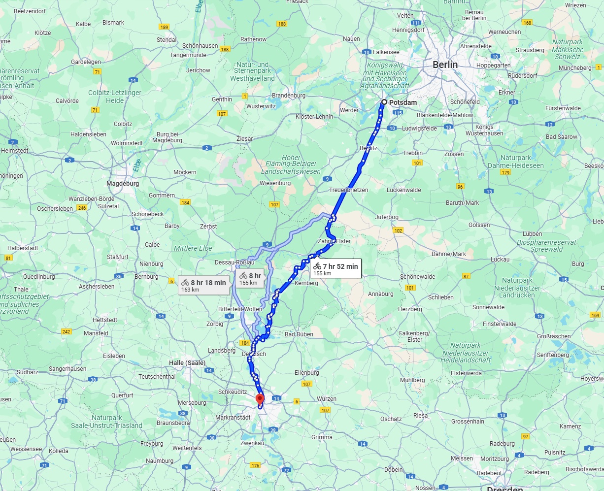 Anreise von Potsdam Zu Leipzig Über 