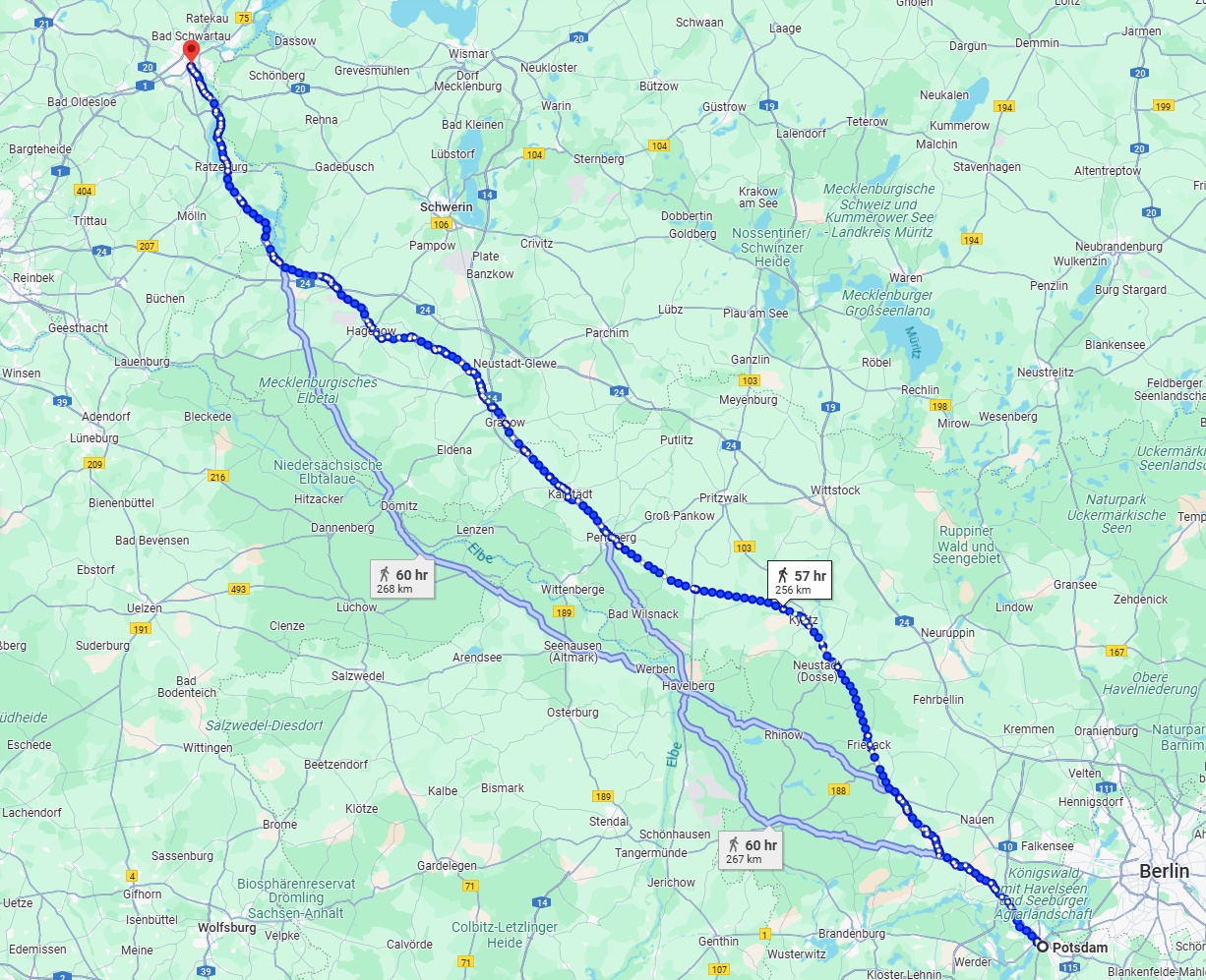 Anreise von Potsdam Zu Lübeck Über 