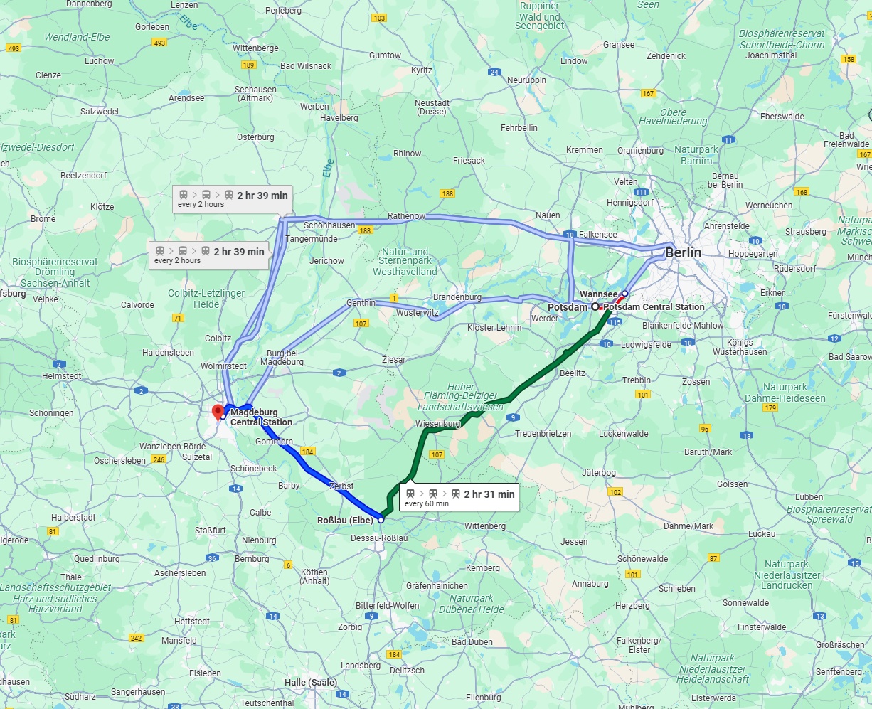 Anreise von Potsdam Zu Magdeburg Über 