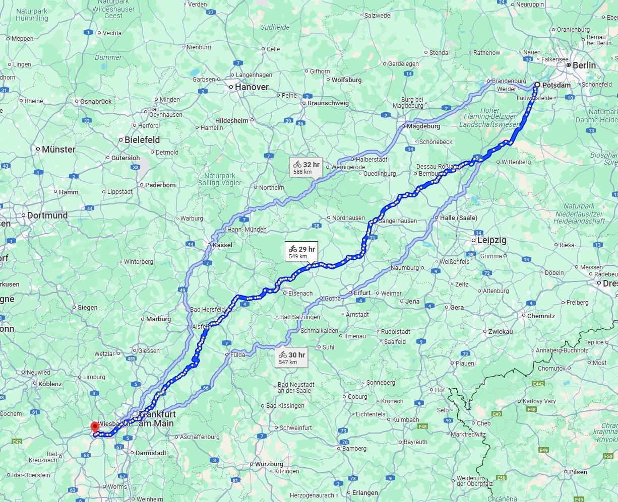 Anreise von Potsdam Zu Mainz Über 