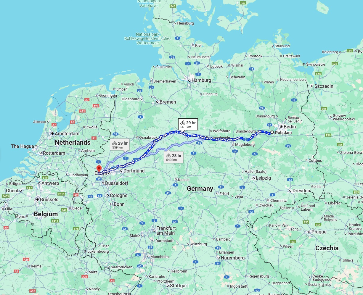 Anreise von Potsdam Zu Moers Über 