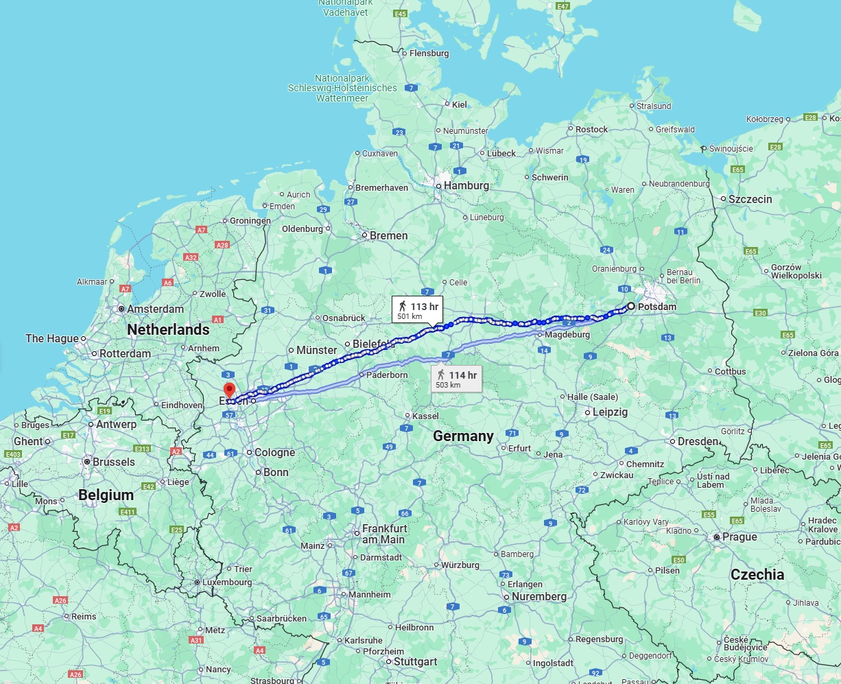 Anreise von Potsdam Zu Moers Über 