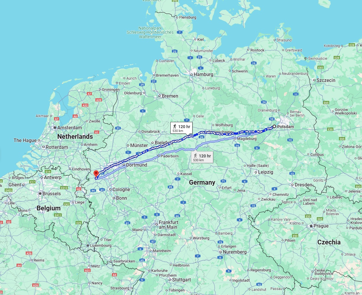 Anreise von Potsdam Zu Mönchengladbach Über 