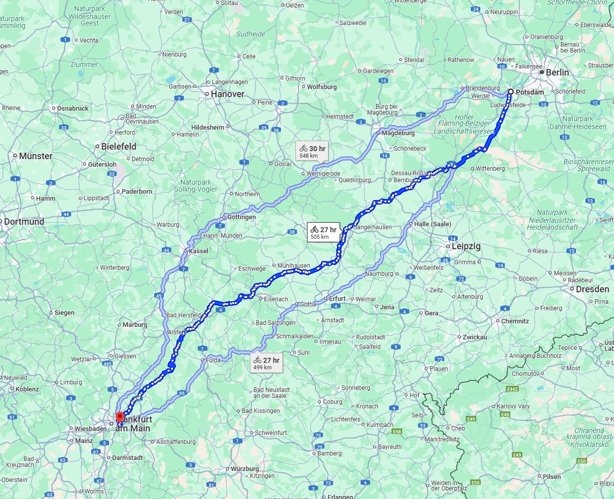 Anreise von Potsdam Zu Offenbach am Main Über 