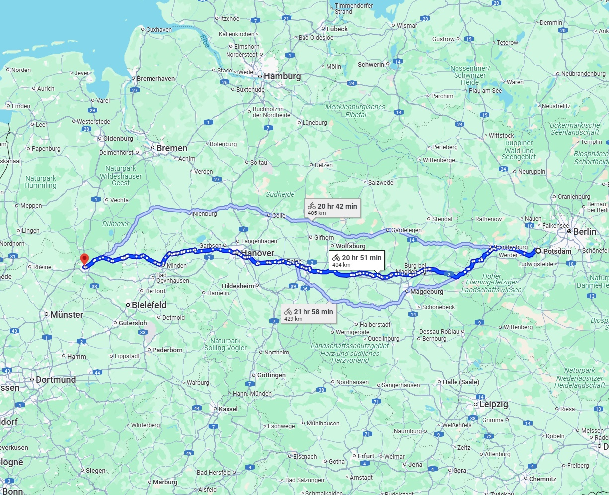 Anreise von Potsdam Zu Osnabrück Über 