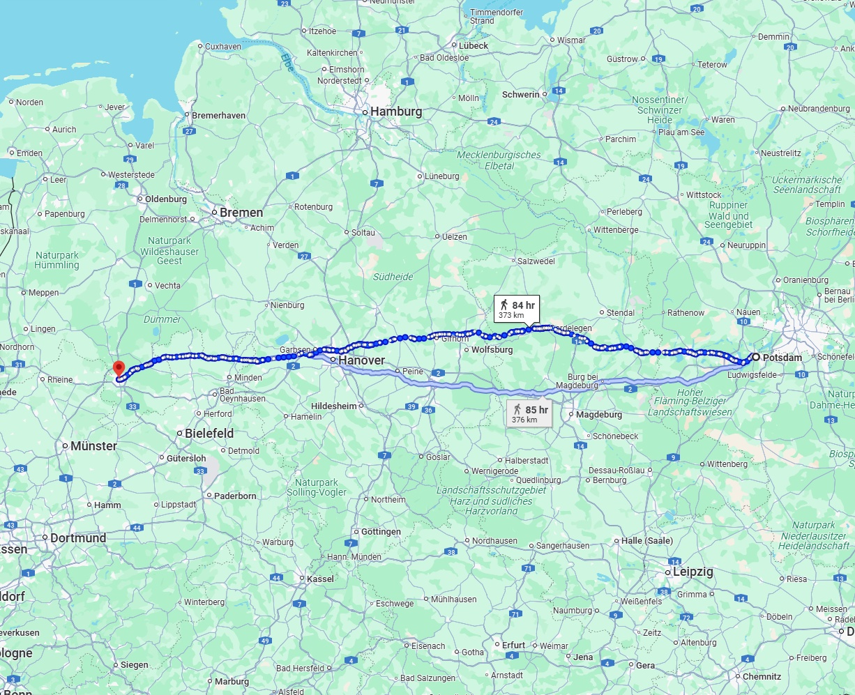 Anreise von Potsdam Zu Osnabrück Über 