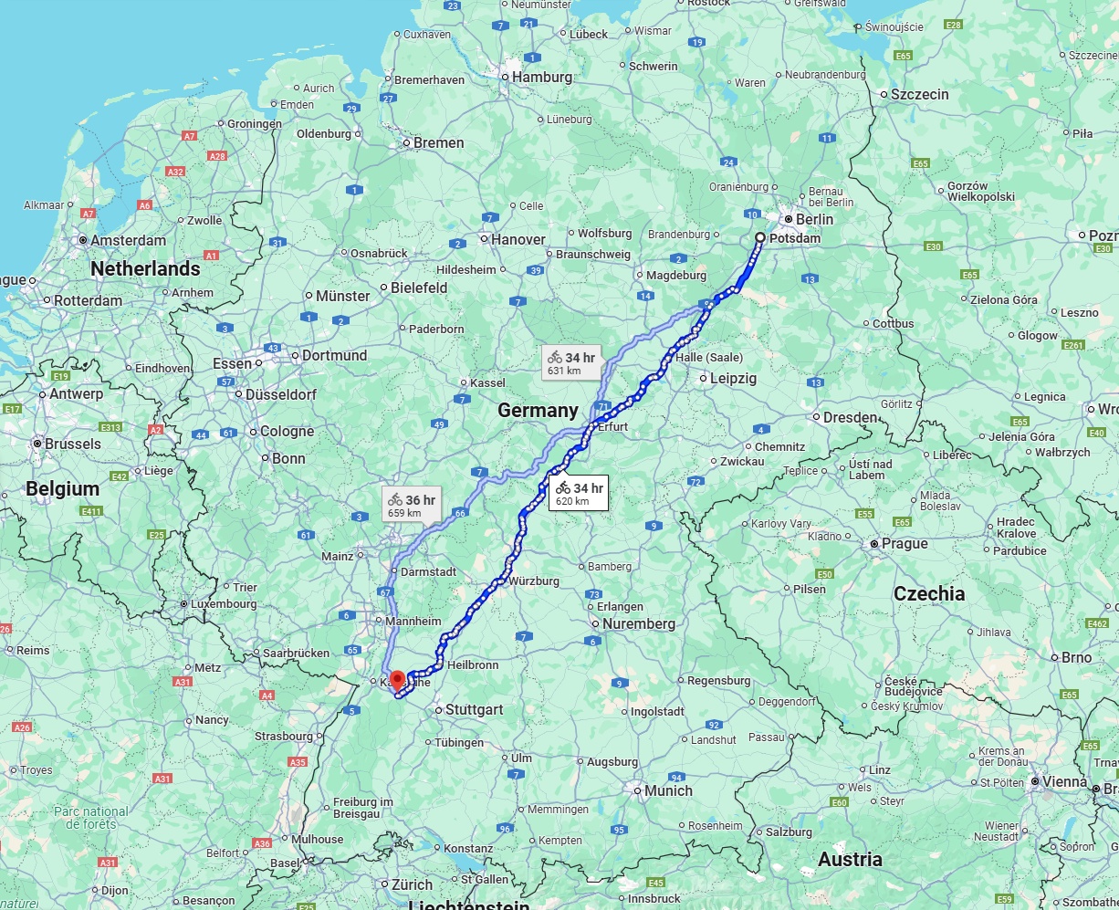 Anreise von Potsdam Zu Pforzheim Über 