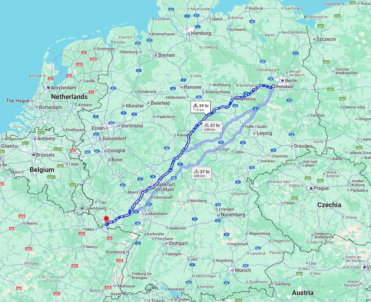 Anreise von Potsdam Zu Saarbrücken Über 