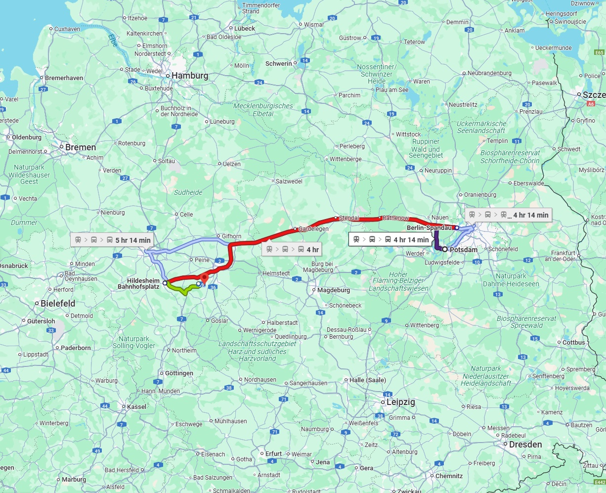 Anreise von Potsdam Zu Salzgitter Über 