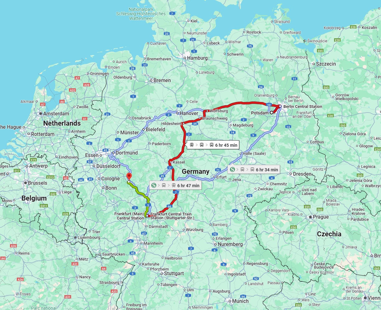 Anreise von Potsdam Zu Siegen Über 