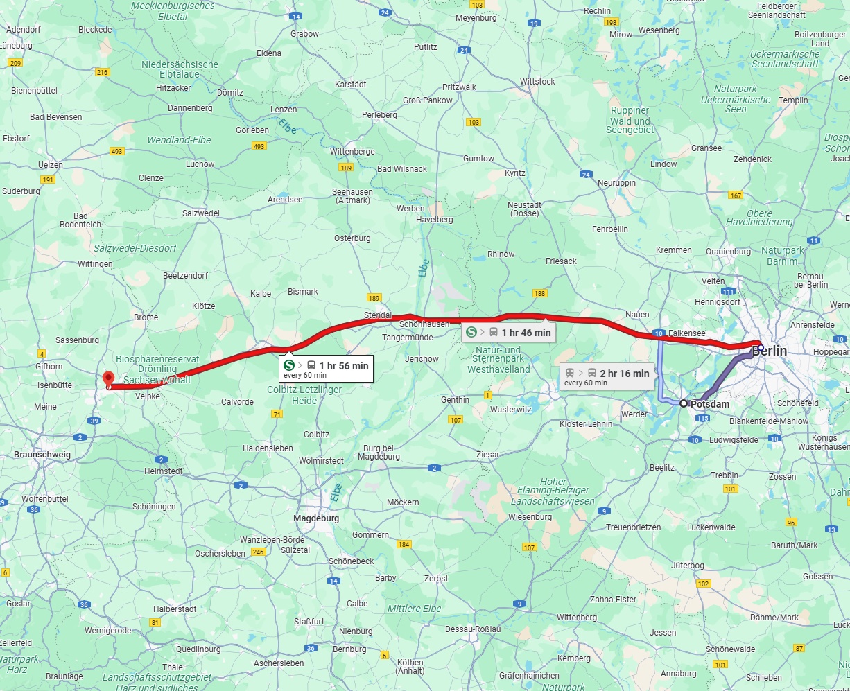 Anreise von Potsdam Zu Wolfsburg Über 