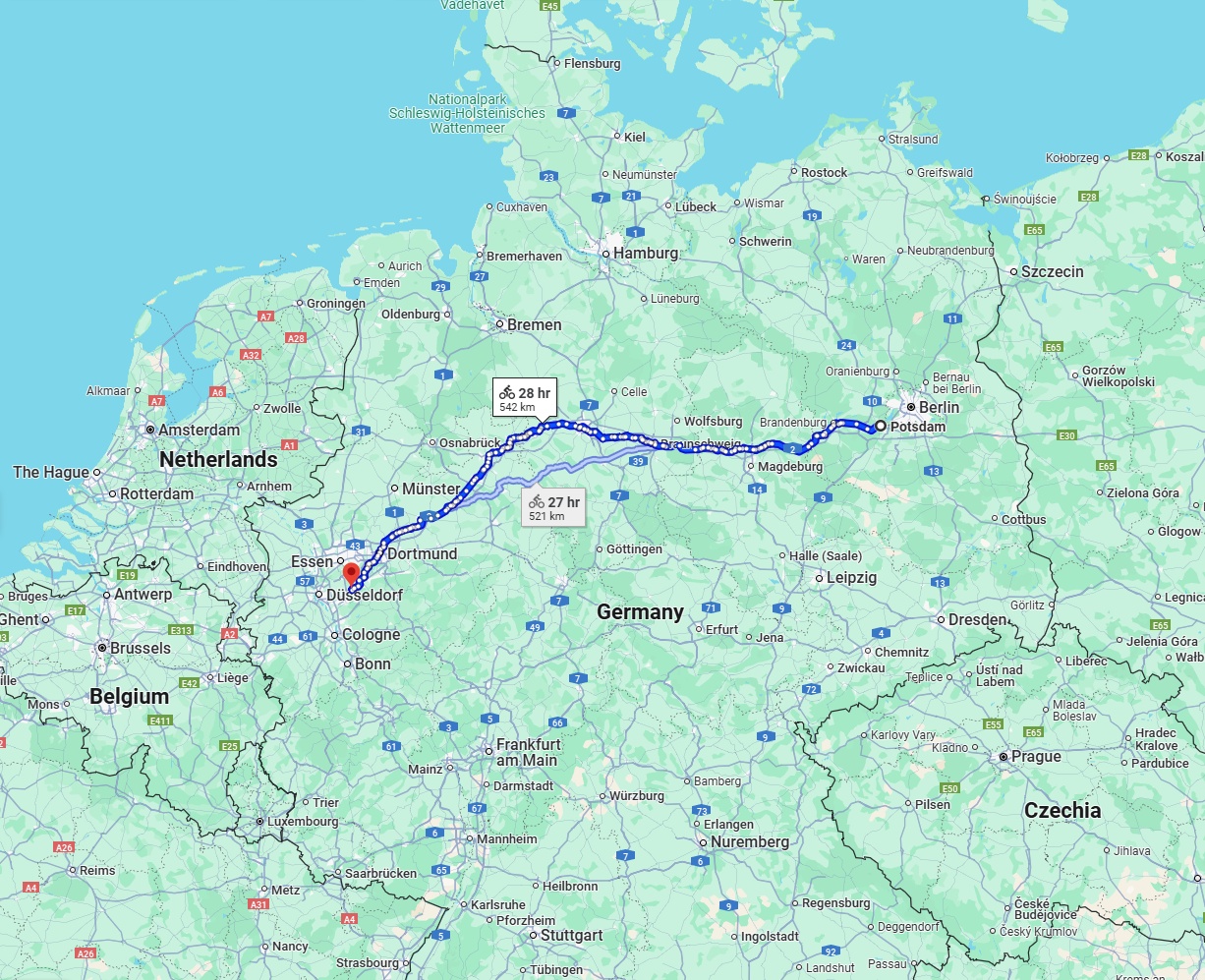 Anreise von Potsdam Zu Wuppertal Über 