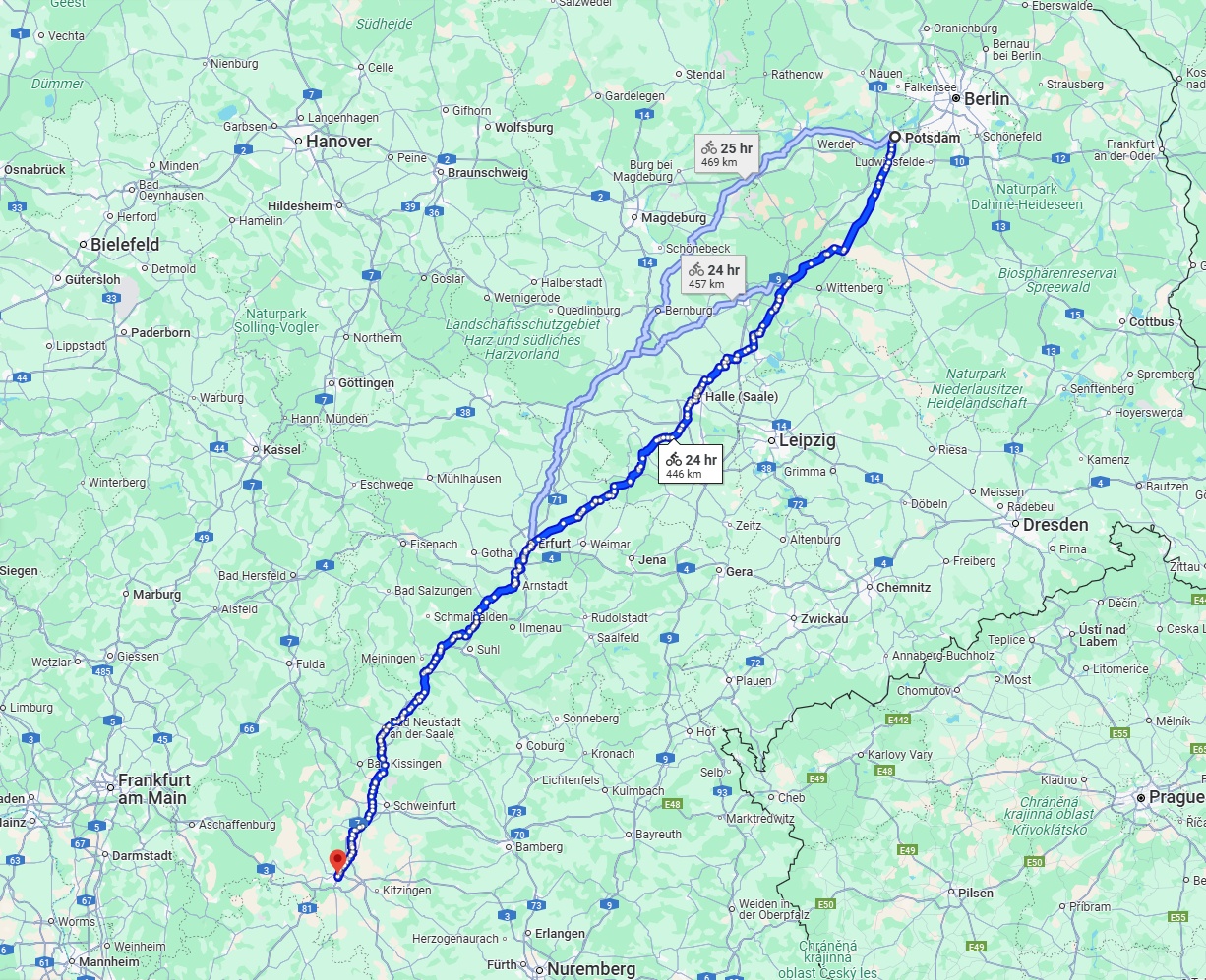 Anreise von Potsdam Zu Würzburg Über 
