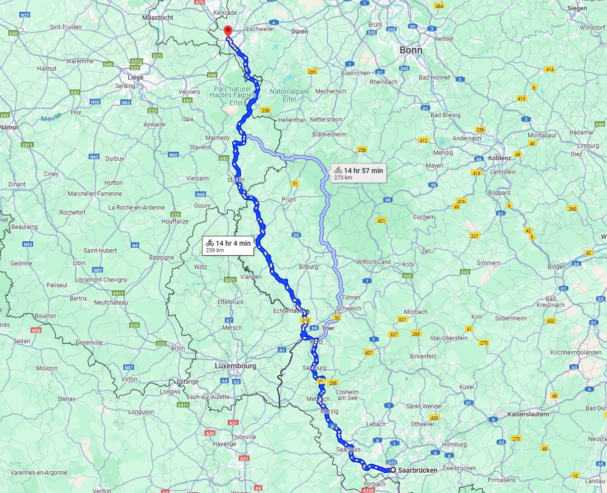 Anreise von Saarbrücken Zu Aachen Über 