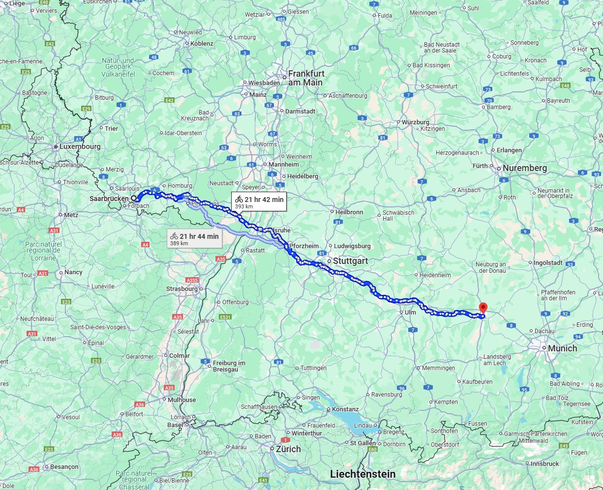 Anreise von Saarbrücken Zu Augsburg Über 